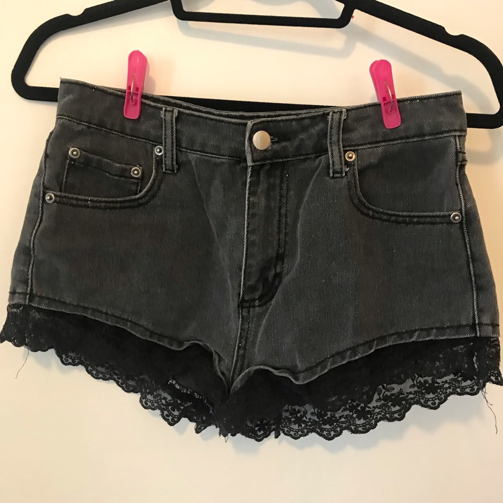 Lace bottom shorts